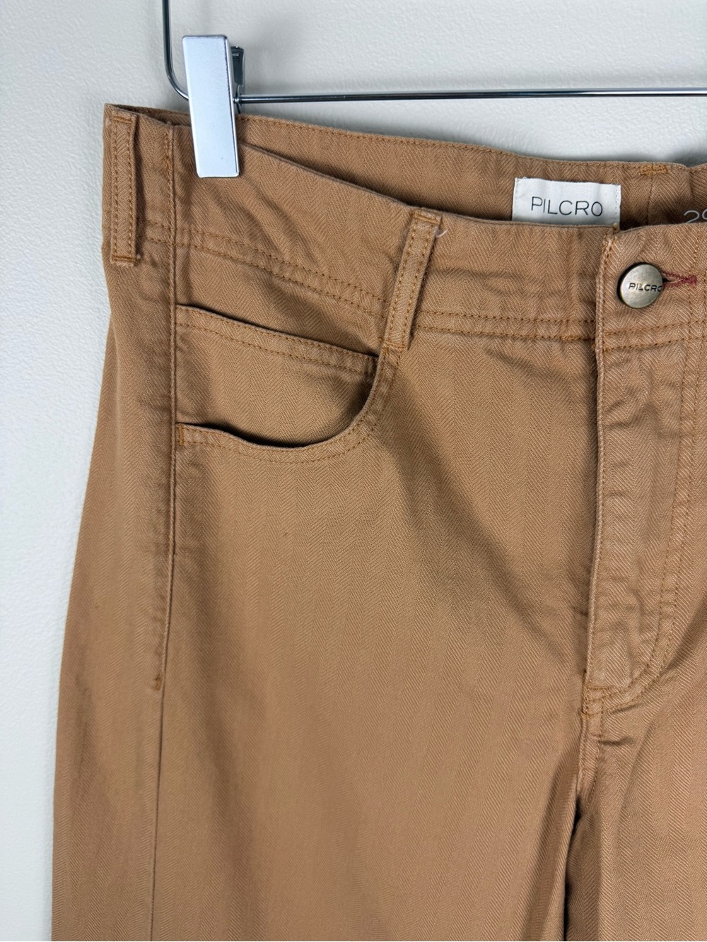 PILCRO Mid-Rise Wide Flare Adi Pants in Cognac - Picture 5 of 9